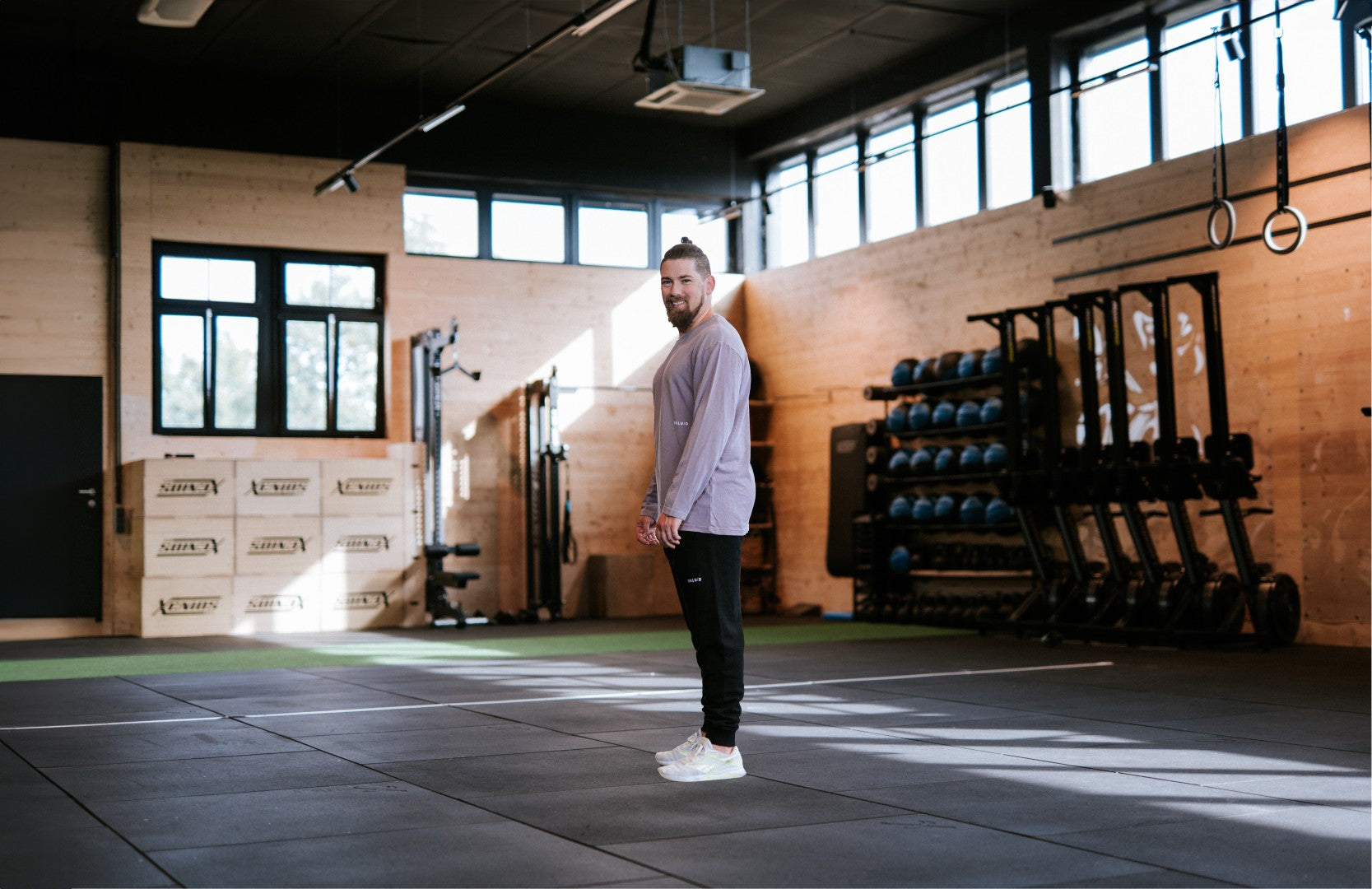 Men long sleeve lavender