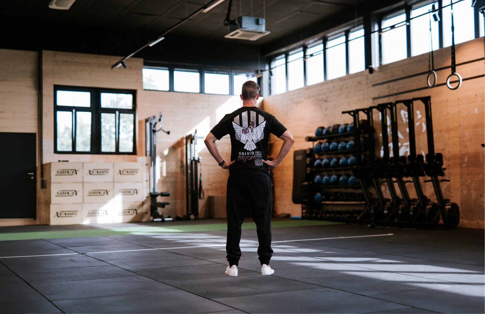 Men t-shirt "Valued beyond reps" black