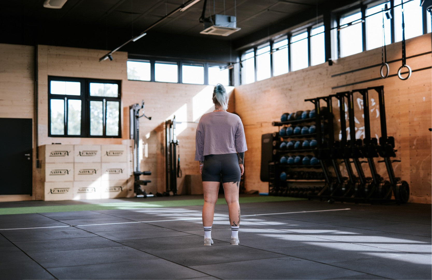 Ladies crop top 3/4 lavender
