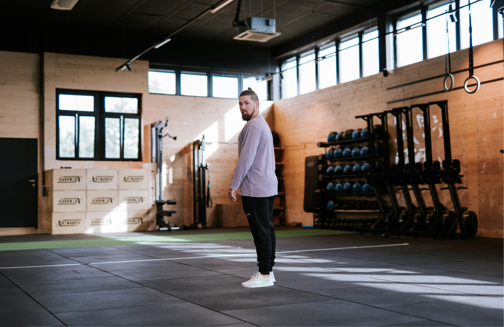 Men long sleeve lavender