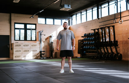Men t-shirt "Valued beyond reps" light grey