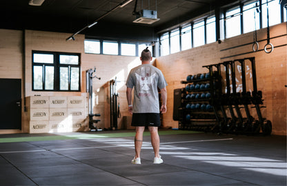 Men t-shirt "Valued beyond reps" light grey